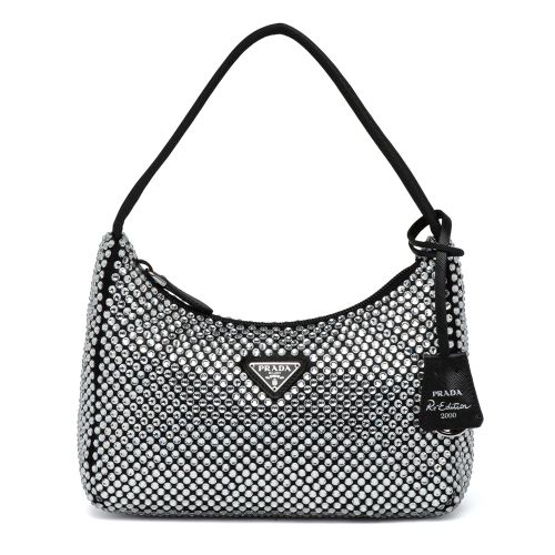 Prada Satin Mini-Bag With Artificial Crystals 1NE515