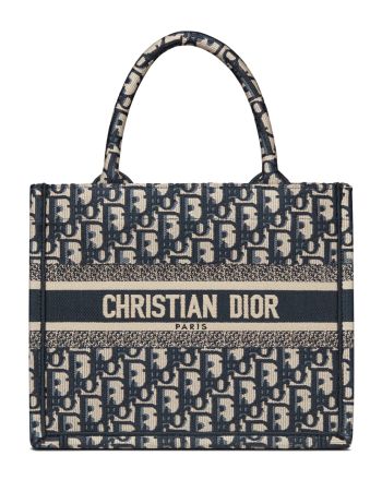 Christian Dior Small Dior Book Tote Dark Blue